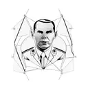 gagarin in space tattoo design idea