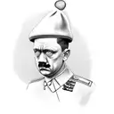 hitler in clown costume tattoo design idea