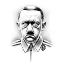 hitler in clown costume tattoo design idea