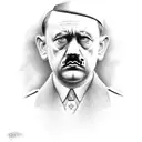 hitler in clown costume tattoo design idea