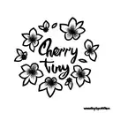 Cherry Blossom with words the vamps tattoo design idea