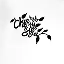 Cherry Blossom with words the vamps tattoo design idea