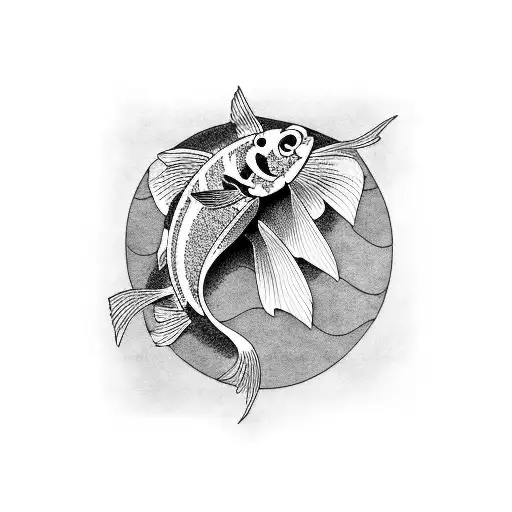 Koi Fish Japanese  tattoo design idea