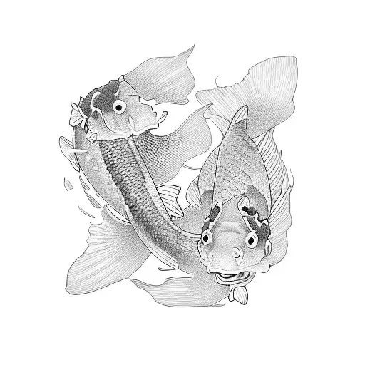Koi Fish Japanese  tattoo design idea