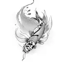 Koi Fish Japanese  tattoo design idea