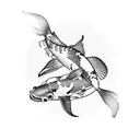 Koi Fish Japanese  tattoo design idea