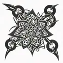 broken chains tattoo design idea