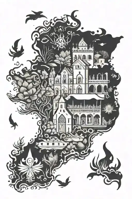 croatia and Australia . Black and white tattoo tattoo design idea