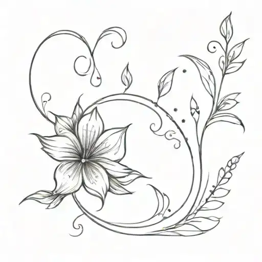 Scar cover up with sparkles for thigh tattoo design idea