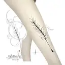 Scar cover up with sparkles for thigh tattoo design idea