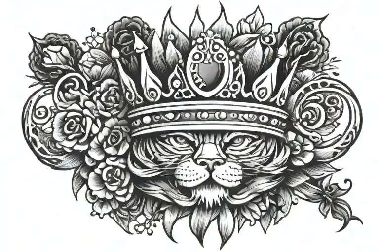 King crown tattoo design idea