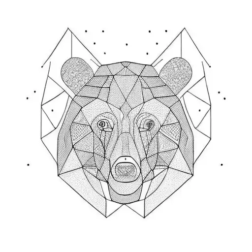Geometric bear tattoo | Geometric animal tattoo, Geometric bear tattoo,  Geometric cat tattoo