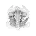 an tattoo with a tractor tattoo design idea