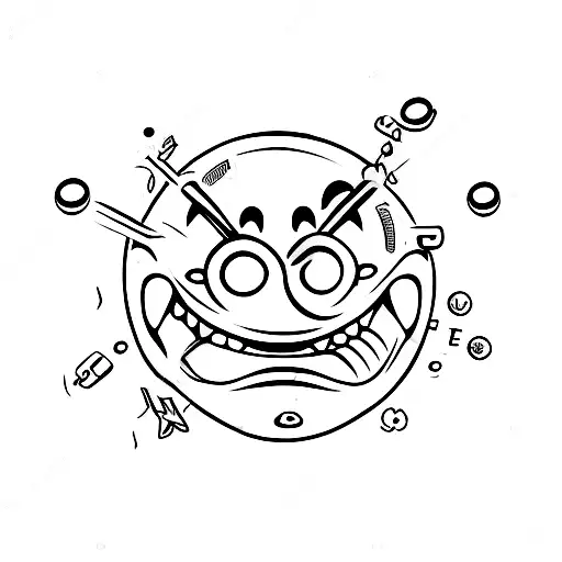 No risk no fun with a smiley at the end  tattoo design idea