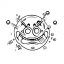 No risk no fun with a smiley at the end  tattoo design idea