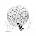 boy on beach with soccer ball tattoo design idea
