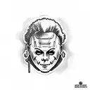 michael myers drinking a beer tattoo design idea