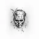 michael myers drinking a beer tattoo design idea