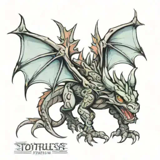 toothless dragon tattoo design idea
