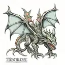toothless dragon tattoo design idea