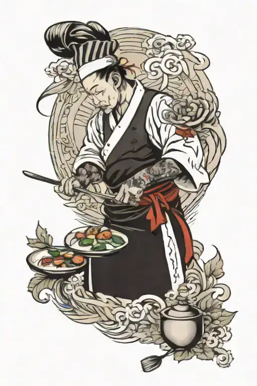 chef, culinary tattoo design idea
