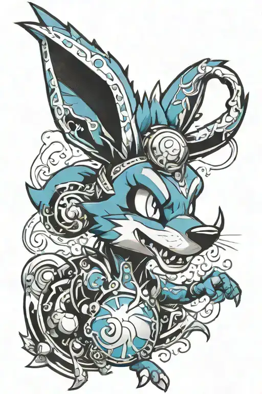 Pokemon Lucario tattoo design idea