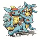 squirtle and lucario tattoo design idea