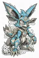 Pokemon Lucario tattoo design idea