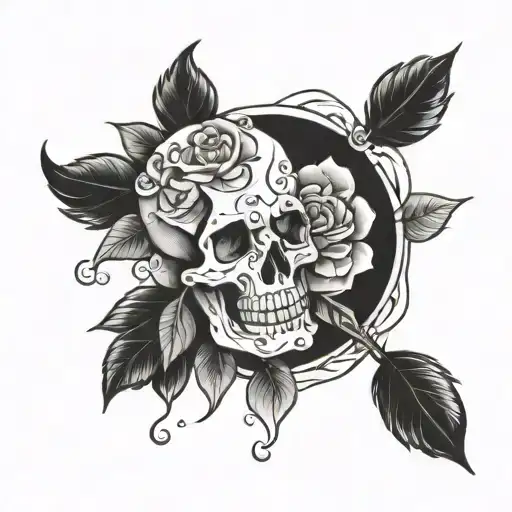 birth and death dates tattoo design idea
