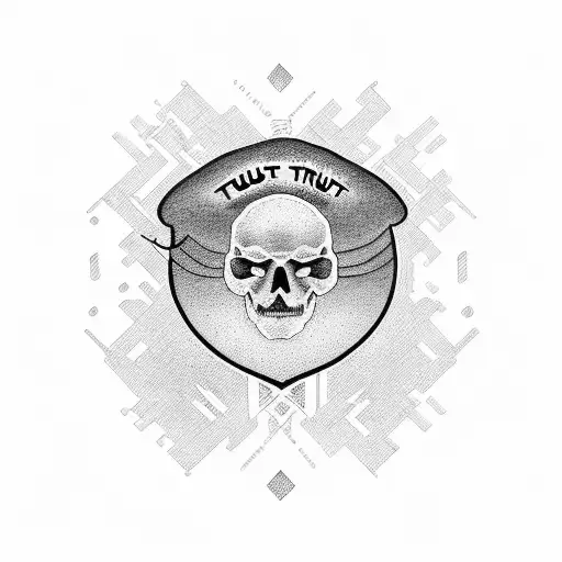 trust no one tattoo design idea