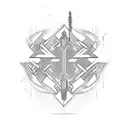 neo tribal & cyber sygil style, two branches going up the shoulders to neck tattoo design idea