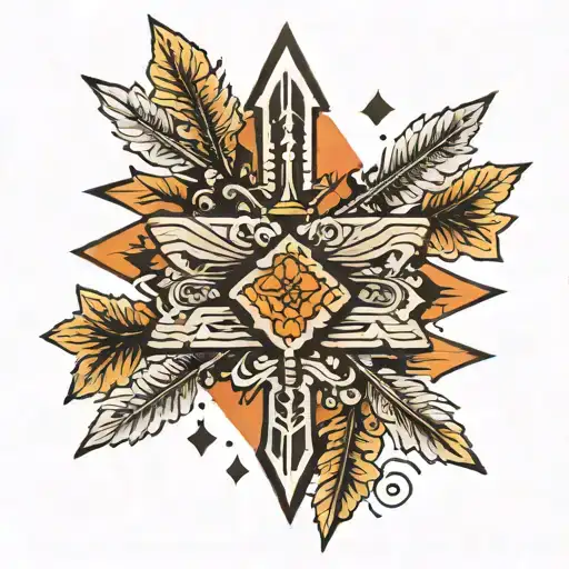 three arrows pointing tattoo design idea