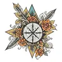 three arrows pointing tattoo design idea