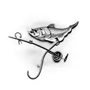 fishing hook tattoo design idea