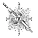 fishing hook tattoo design idea