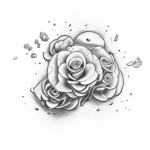 flores caveiras espinhos tattoo design idea