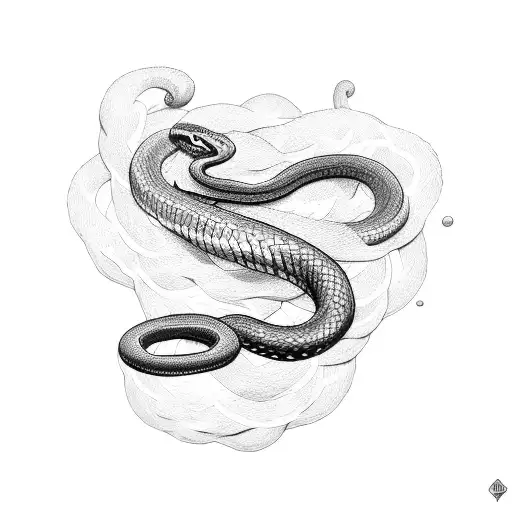 snake going from arm to chest tattoo design idea
