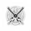 atom bomb tattoo design idea