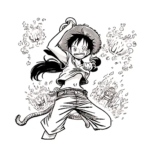 monkey d. luffy tattoo design idea