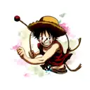 monkey d. luffy tattoo design idea