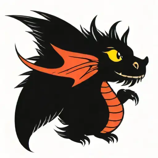cute dragon tattoo design idea