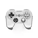 A video game controller with football-themed buttons tattoo design idea