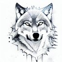 Wolf tattoo design idea