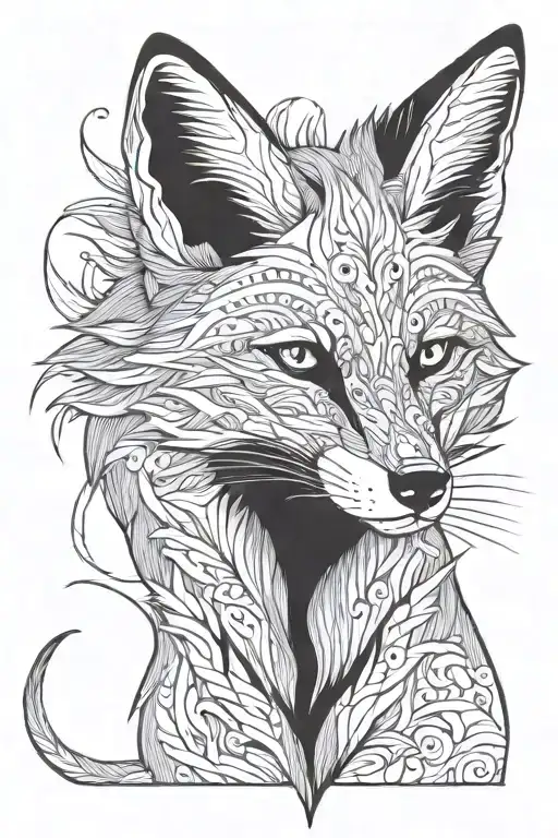 Fox tattoo design idea