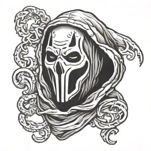 Ghostface tattoo design idea