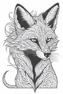 Fox tattoo design idea