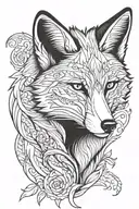 Fox tattoo design idea
