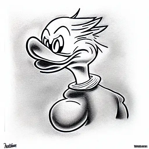donald duck tattoo design idea