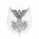 slavic wheat tattoo design idea