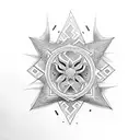 slavic wheat tattoo design idea